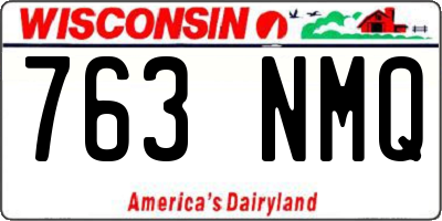 WI license plate 763NMQ