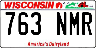 WI license plate 763NMR