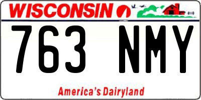 WI license plate 763NMY