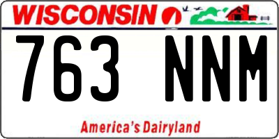 WI license plate 763NNM