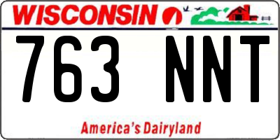 WI license plate 763NNT