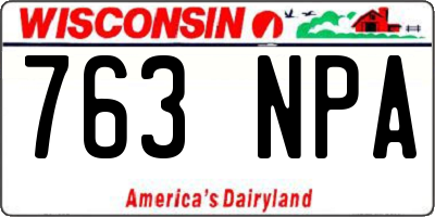 WI license plate 763NPA