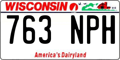WI license plate 763NPH