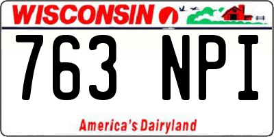 WI license plate 763NPI