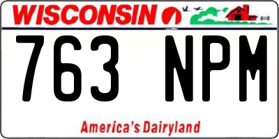 WI license plate 763NPM