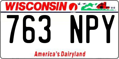 WI license plate 763NPY