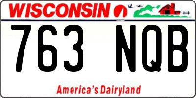 WI license plate 763NQB