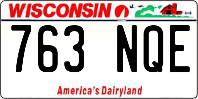 WI license plate 763NQE
