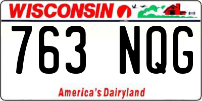 WI license plate 763NQG