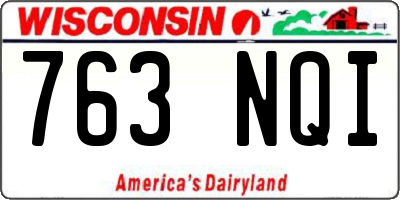 WI license plate 763NQI