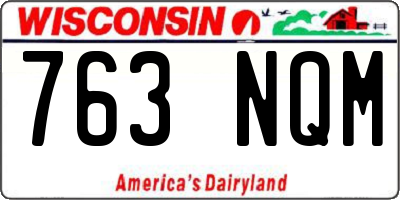 WI license plate 763NQM