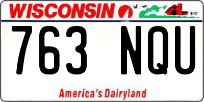 WI license plate 763NQU