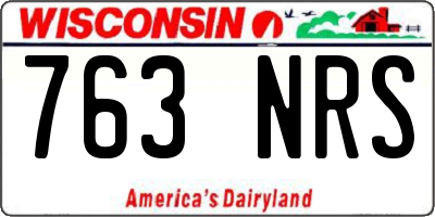 WI license plate 763NRS