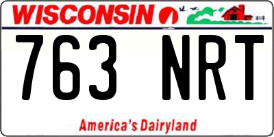 WI license plate 763NRT