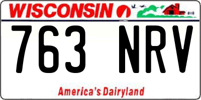 WI license plate 763NRV