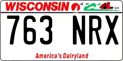 WI license plate 763NRX