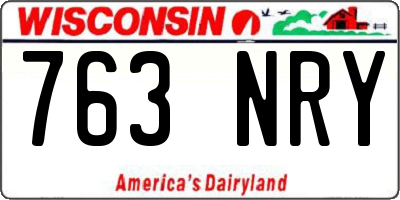 WI license plate 763NRY