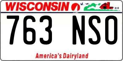 WI license plate 763NSO