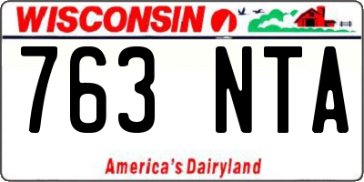 WI license plate 763NTA