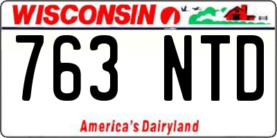 WI license plate 763NTD