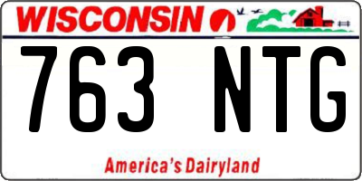 WI license plate 763NTG