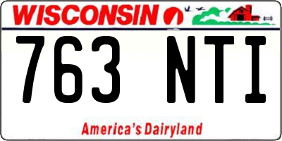 WI license plate 763NTI
