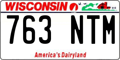 WI license plate 763NTM