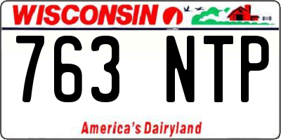 WI license plate 763NTP