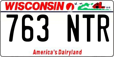 WI license plate 763NTR