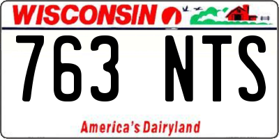 WI license plate 763NTS