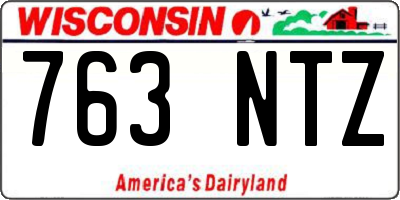 WI license plate 763NTZ