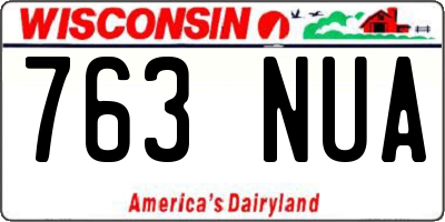 WI license plate 763NUA
