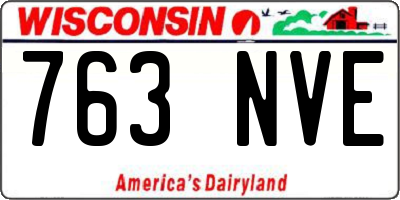 WI license plate 763NVE