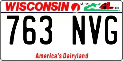 WI license plate 763NVG