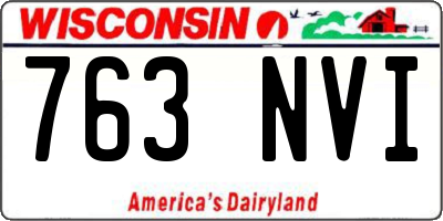 WI license plate 763NVI