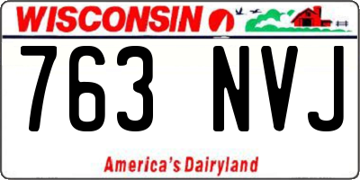WI license plate 763NVJ