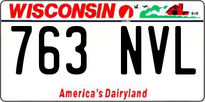 WI license plate 763NVL