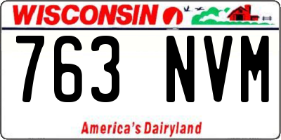 WI license plate 763NVM