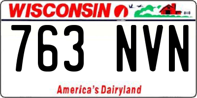 WI license plate 763NVN
