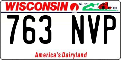 WI license plate 763NVP