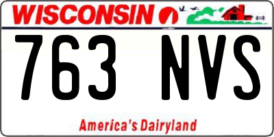 WI license plate 763NVS