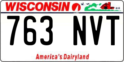 WI license plate 763NVT