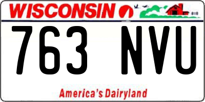 WI license plate 763NVU