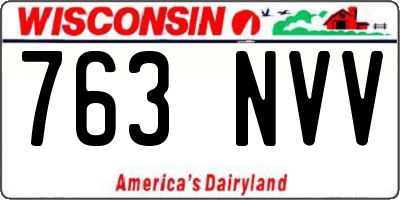 WI license plate 763NVV