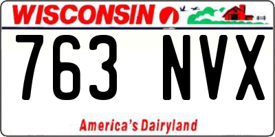 WI license plate 763NVX