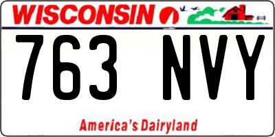WI license plate 763NVY