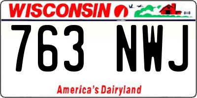 WI license plate 763NWJ