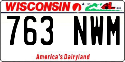 WI license plate 763NWM