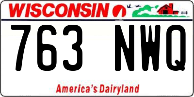 WI license plate 763NWQ