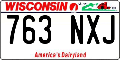 WI license plate 763NXJ